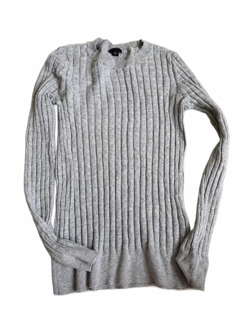 Ann Taylor long sleeve cotton grey sweater X